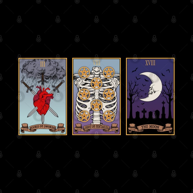 Three Tarot Cards by RavenWake