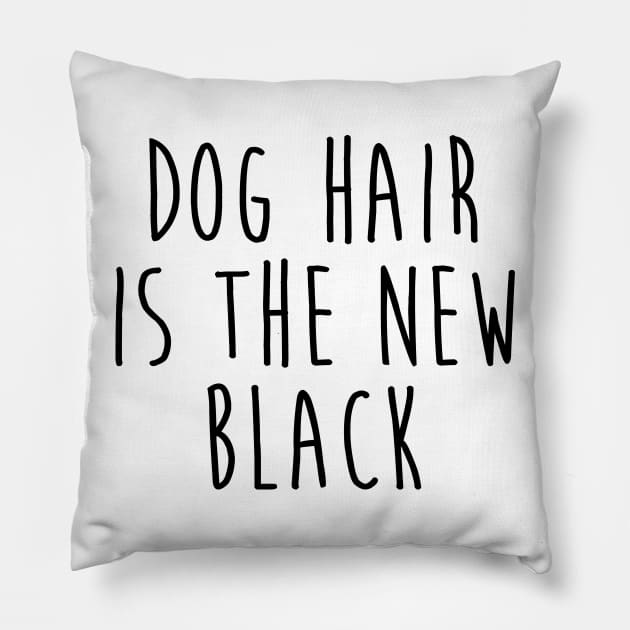 Dog Hair is the New Black Pillow by collaraddict