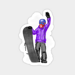 Snowboarder Magnet