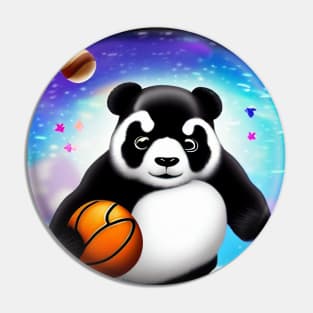 Big Panda Play Basket on Mars Pin