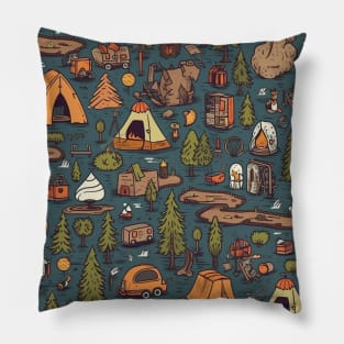 Summer Campsite Pillow