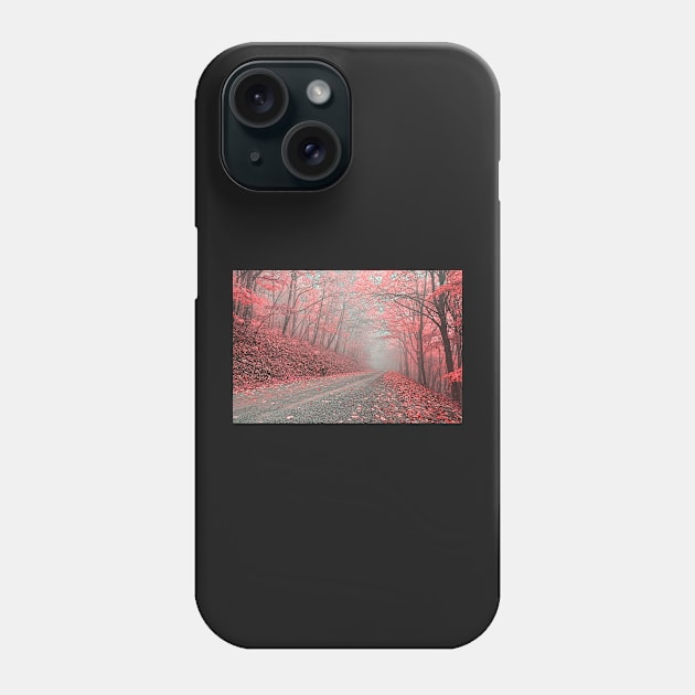 Misty Forest Road - Tickle Me Pink Phone Case by somadjinn