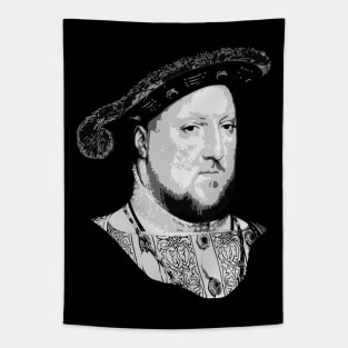 King Henry VIII Black and White Tapestry