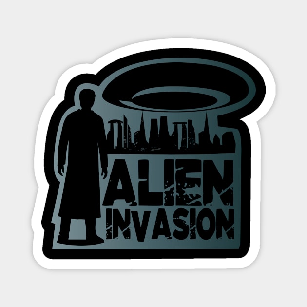 Alien invasion Magnet by mypointink