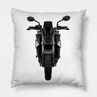 Grey GSX S1000 Front View Illustration Pillow