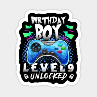 Level 9 Unlocked Video Game 9th Birthday Gamer Magnet