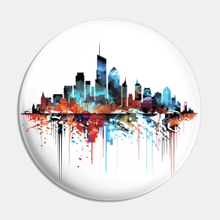 City Skylines Urbain World Fun Life Abstract Pin