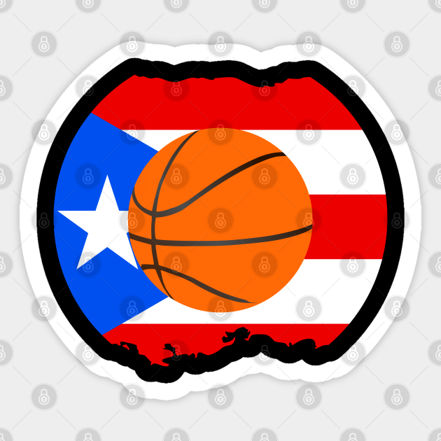 Puerto Rico Basketball 2 - Basketball - Sticker | TeePublic