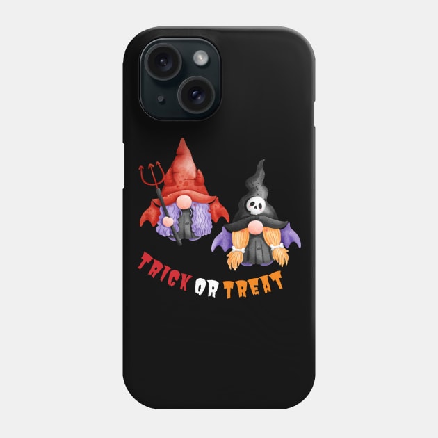 Trick or Treat Halloween! Cute Gnomes Halloween Witches Spooky Season Autumn Vibes Halloween Thanksgiving and Fall Color Lovers Phone Case by BellaPixel
