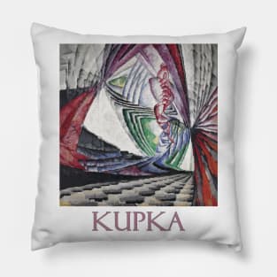 Positioning of Mobile Graphic Elements by Frantisek Kupka Pillow