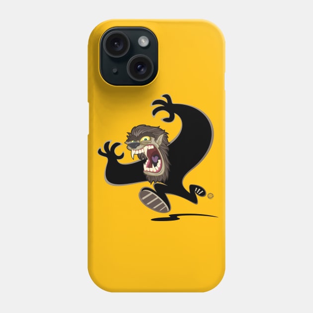 Halloween Wolfman Shadow Runner Phone Case by Goin Ape Studios