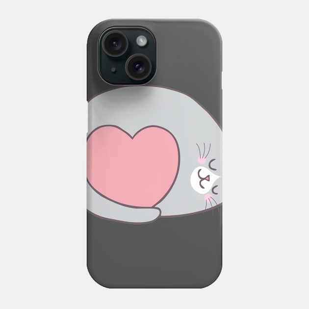 Cute kitty heart Phone Case by shohratkamalov