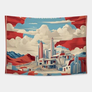 Albuquerque New Mexico United States of America Tourism Vintage Poster Tapestry