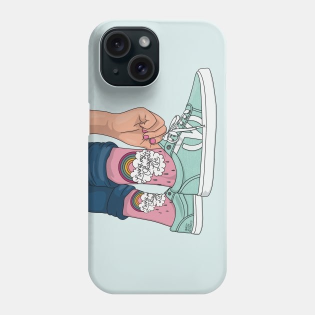 Living My Okayest Life Phone Case by artsyalison