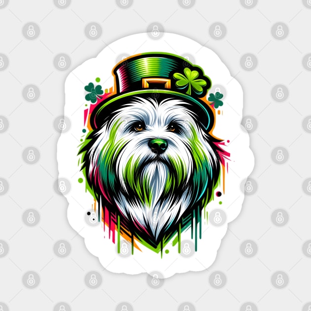 Coton de Tulear Enjoys Saint Patrick's Day Fest Magnet by ArtRUs