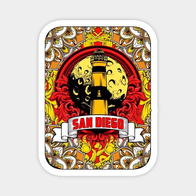 SAN DIEGO LOGO ARTWORK Magnet by theanomalius_merch