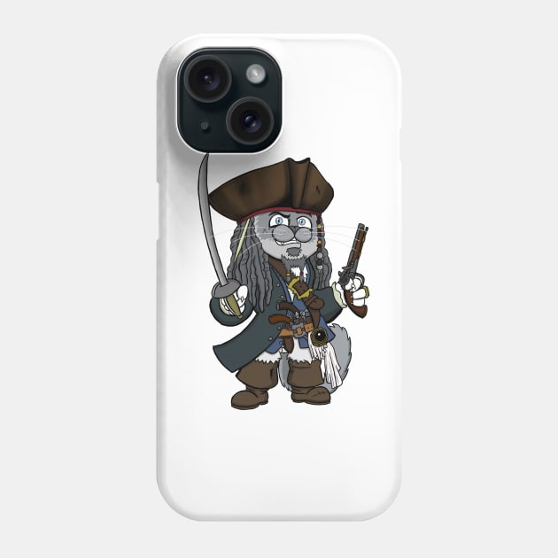 Captain Mort Sparrow - Cats Of The Caribbean Phone Case by TwistedKoala