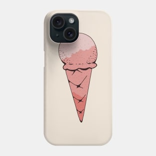 Pink Ombre Ice Cream Digital Clipart Phone Case
