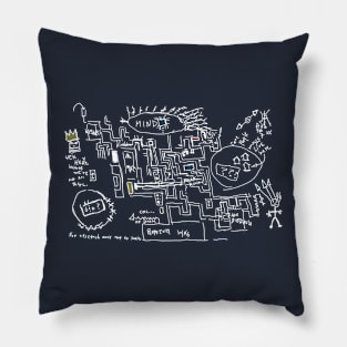 Petey's Lumon Map (Severance) (White) Pillow