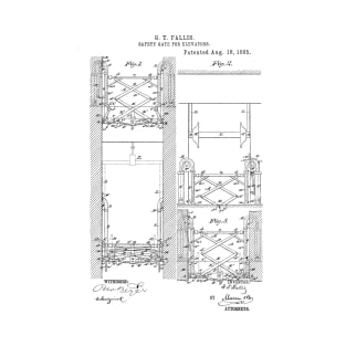 Safety gate for elevator Vintage Patent Hand Drawing T-Shirt