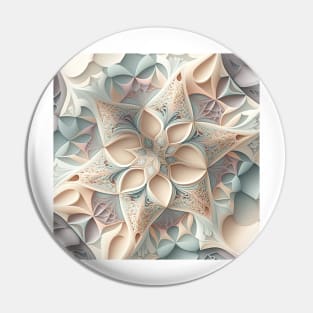 A Fractal Pattern of Subtle Pastel Colors Pin