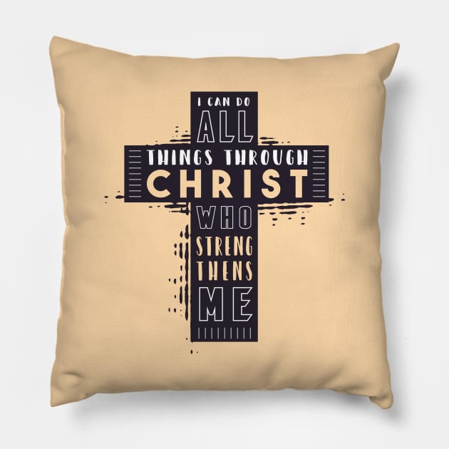 Bible verse | cross quote Pillow by LR_Collections