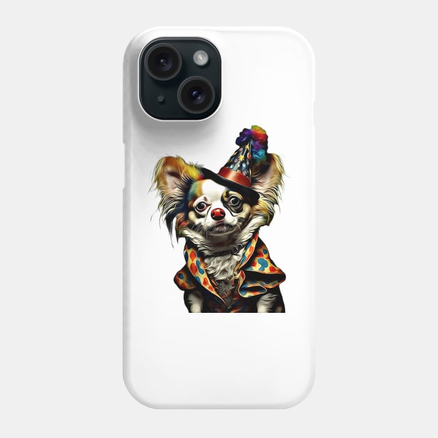 Clown Costume Chihuahua Dog Phone Case by Unboxed Mind of J.A.Y LLC 