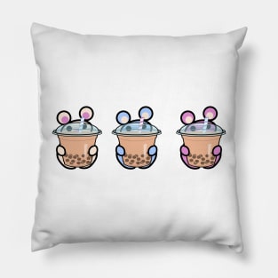 Three Chibis (Bubble Tea) Pillow