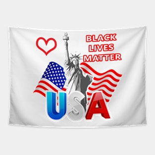 USA BLACK LIVES MATTER Tapestry