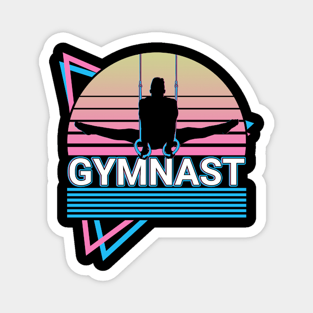 Gymnastics Gymnast Retro Magnet by Alex21