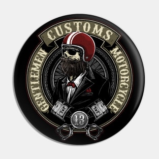 gentlemen customs motorcycle Pin