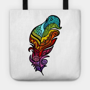 Zentangle tribal feather Tote