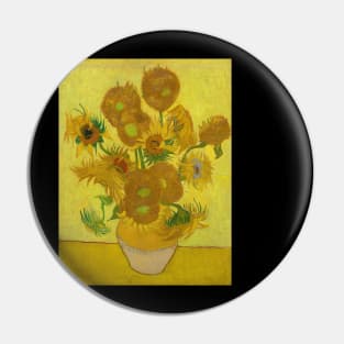 Van Gogh - Sunflowers, repetition of the 4th version (yellow background), 1889 Pin