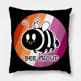 Bee Proud Lesbian Flag Pillow