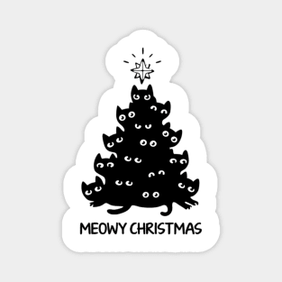 Meowy Christmas Tree Magnet