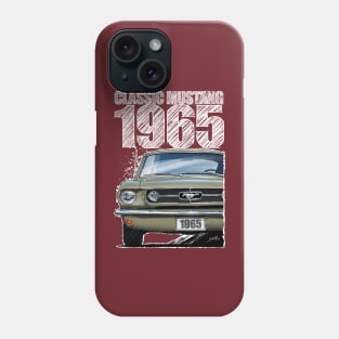 1965 Ford Mustang Honey Gold Poly (Dark Background) Phone Case