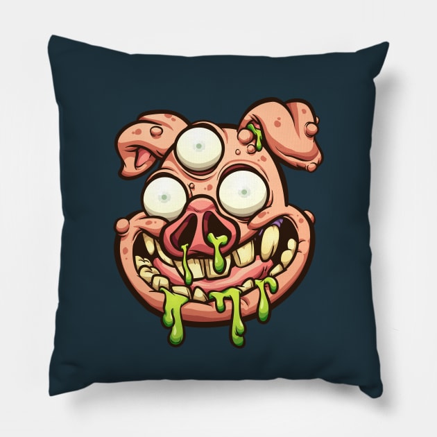 Sick Pig Pillow by memoangeles