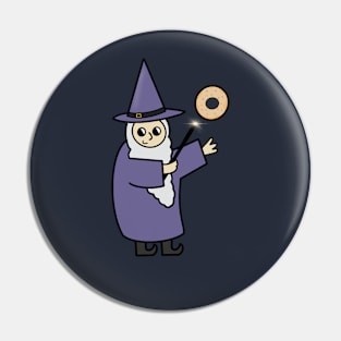 Funny Wizard, Donut Lover Pin