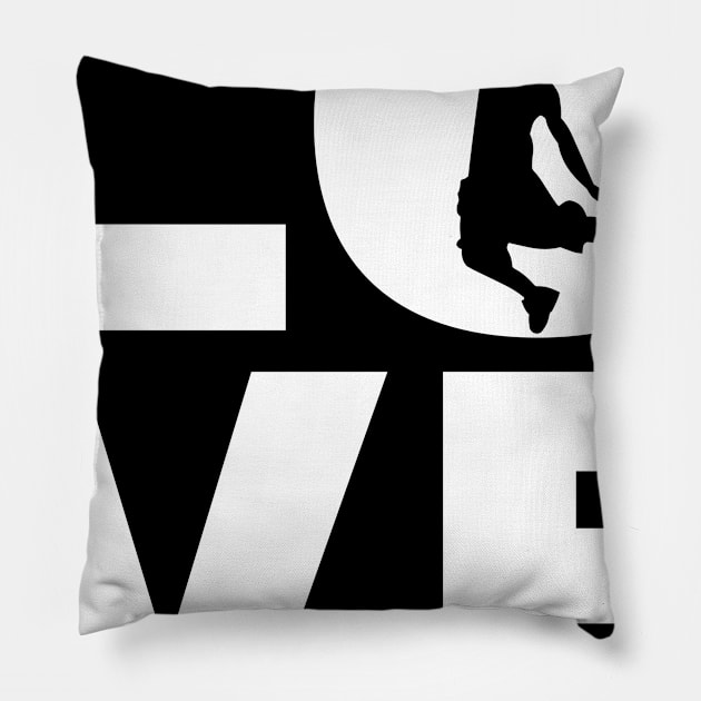 Love Basketball Gift For Basketball Players & Basketballers Pillow by OceanRadar