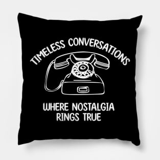 Echoes of Nostalgia - Timeless Conversations Telephone Pillow