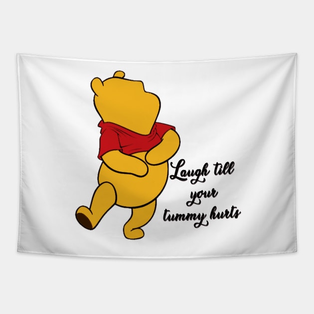 Anthropomorphic Teddy Bear Laughing Tapestry by PyGeek