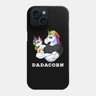 Dadacorn Unicorn Dad and Baby Girl Father's Day Papa Daughter Phone Case