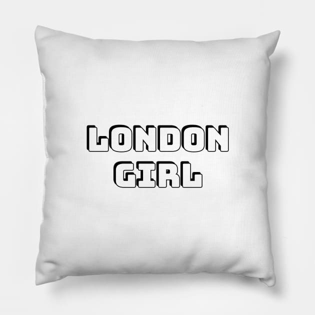 London Girl Pillow by brightnomad