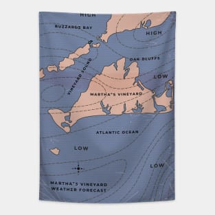 Martha's Vineyard weather map Tapestry