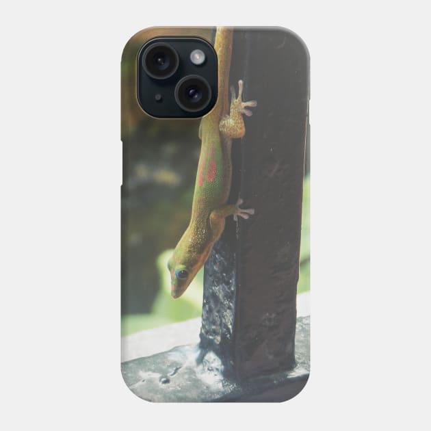 Cute Little Gecko Phone Case by Ocera Photo
