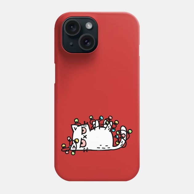 Tis the season to sparkle Cat Phone Case by Walmazan