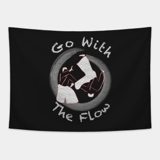 Aikido - Go With The Flow Dark (Small) Tapestry