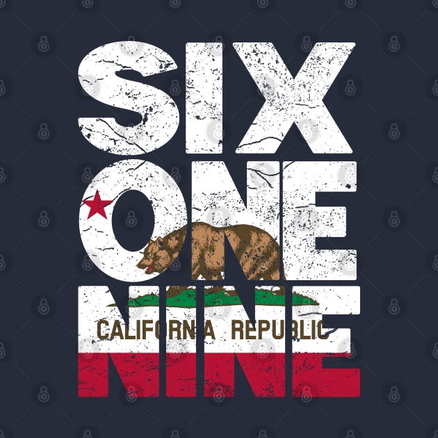 California Area Code 619 California Republic Flag by Styleuniversal