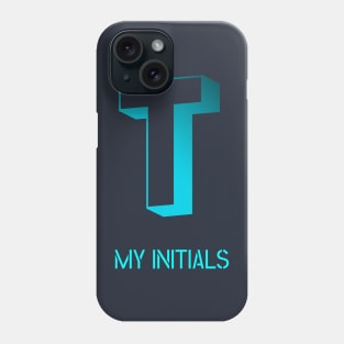 Letter T Initials Unique Name T-Shirt Phone Case