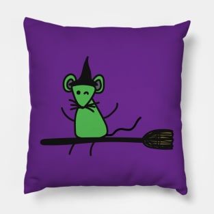 Halloween Mouse Witch Pillow